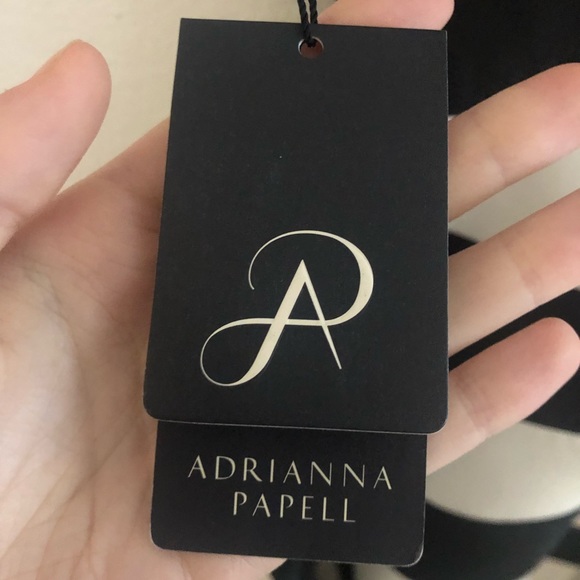 Adrianna Papel Black and White Striped Midi Dress - Picture 3 of 4